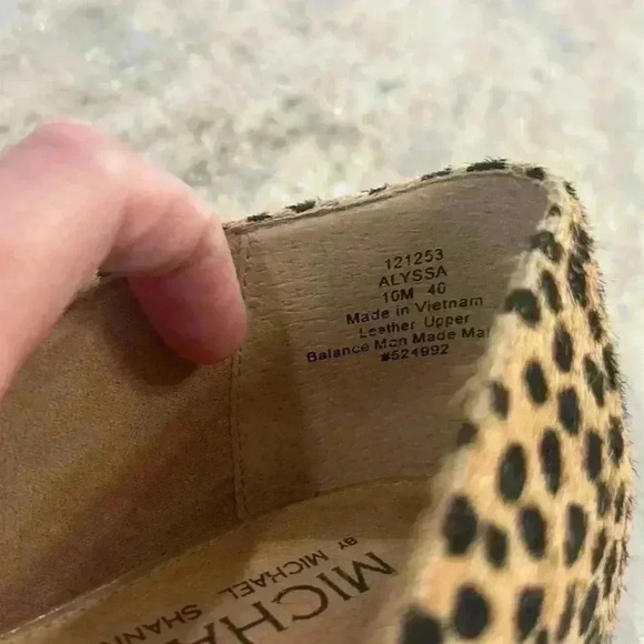 Michael by Michael Shannon cheetah print pointed toe flats Size 10M. - Picture 8 of 8